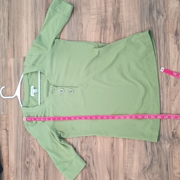 Calvin Klein vintage retro style fern green blouse size S - Picture 5 of 7